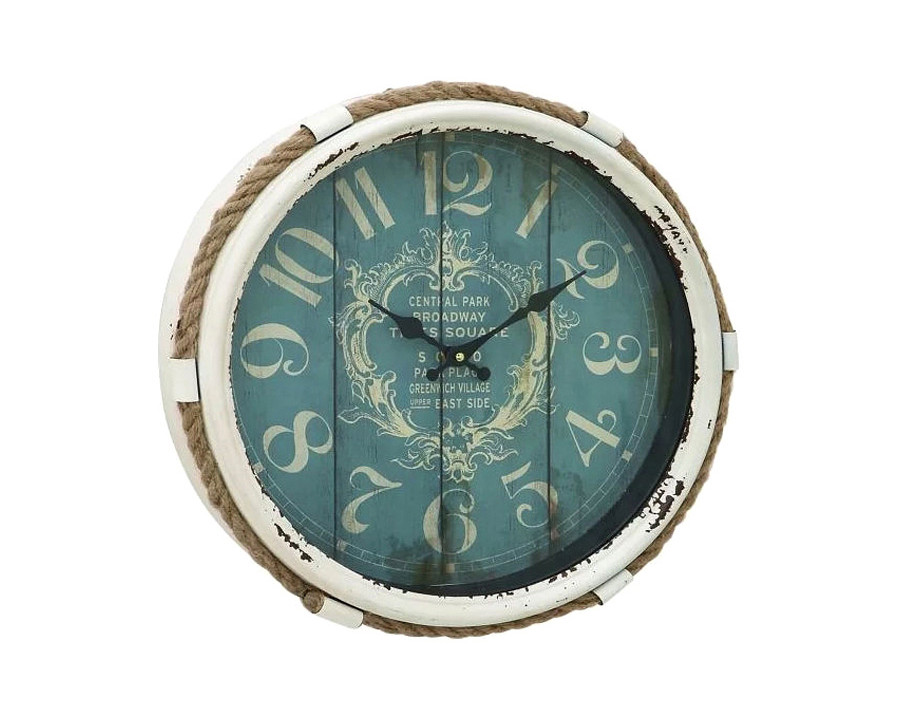 FaFurn Vintage Style Nautical Wall Clock - 17-inch