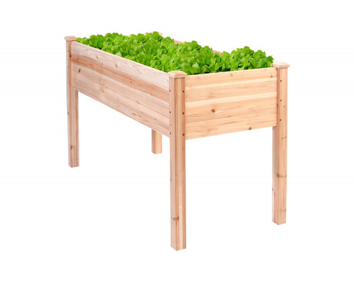 FaFurn - Solid Wood Cedar 30-Inch High Raised Garden Bed Planter Box