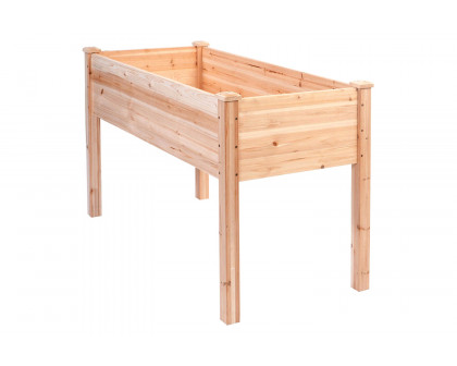 FaFurn - Solid Wood Cedar 30-Inch High Raised Garden Bed Planter Box