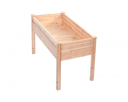 FaFurn - Solid Wood Cedar 30-Inch High Raised Garden Bed Planter Box