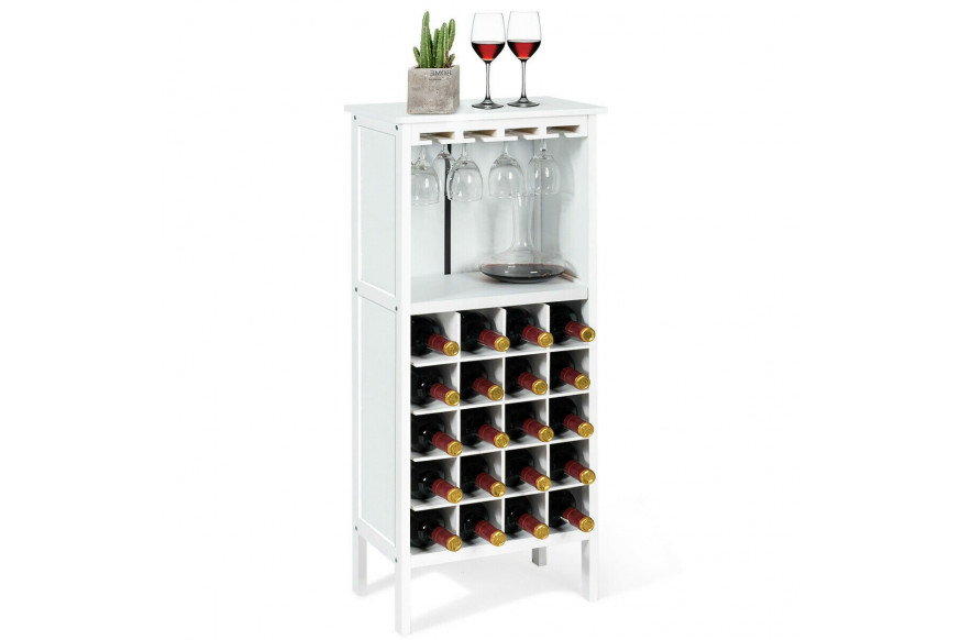 FaFurn™ 20 Bottle Wine Rack - White