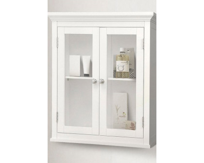 FaFurn - Classic 2-Door Bathroom Wall Cabinet in White Finish