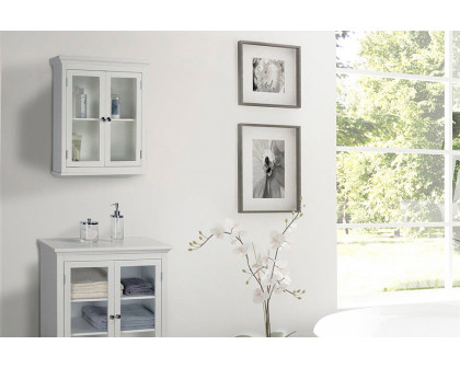 FaFurn - Classic 2-Door Bathroom Wall Cabinet in White Finish