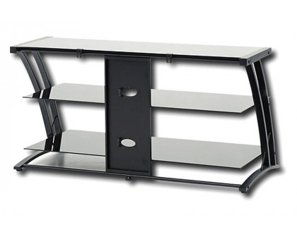 FaFurn - Black Modern Flat Screen Panel TV Stand/Entertainment Center