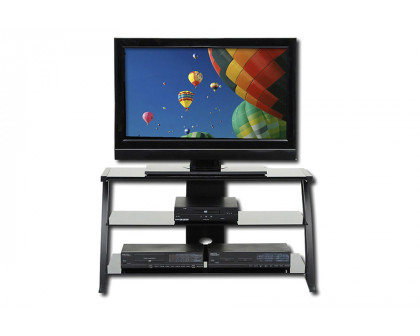 FaFurn - Black Modern Flat Screen Panel TV Stand/Entertainment Center