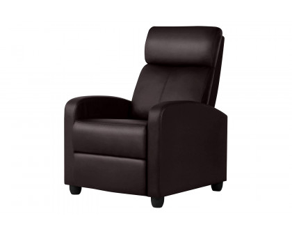 FaFurn - High-Density Faux Leather Push Back Recliner Chair