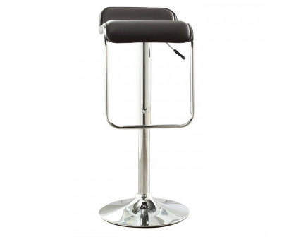 FaFurn - Modern Adjustable Barstool with Faux Leather Swivel Seat