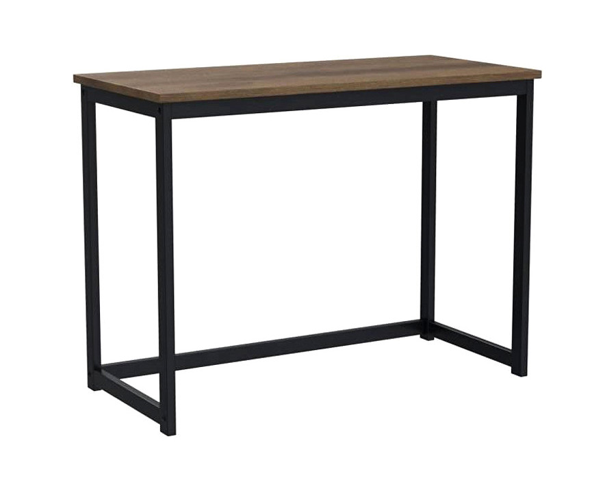 FaFurn Modern Home Office Laptop Computer Desk Table with Metal Frame Wood Top - Brown/Black