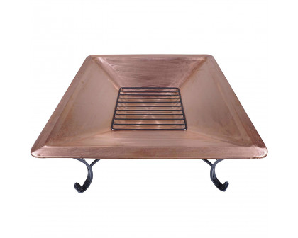 FaFurn Square Fire Pit with Iron Stand and Screen - Iron