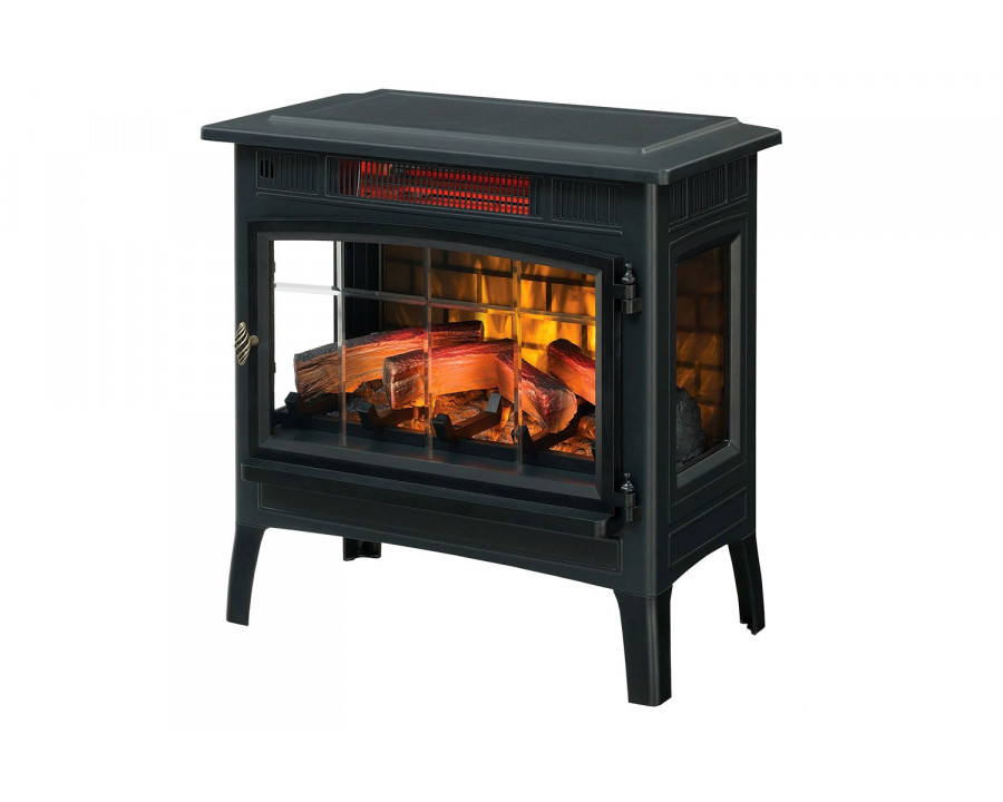 FaFurn - Black Infrared Quartz Electric Fireplace Stove Heater