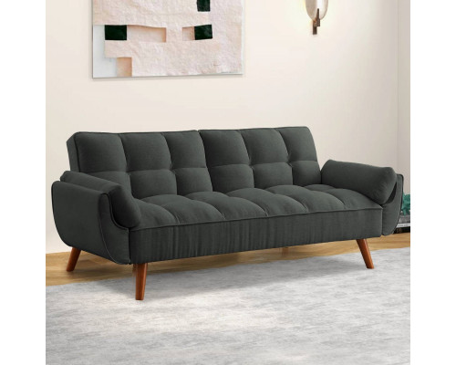 FaFurn Modern Sofa-Bed - Gray, Linen/Polyester