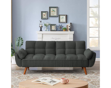 FaFurn Modern Sofa-Bed - Gray, Linen/Polyester