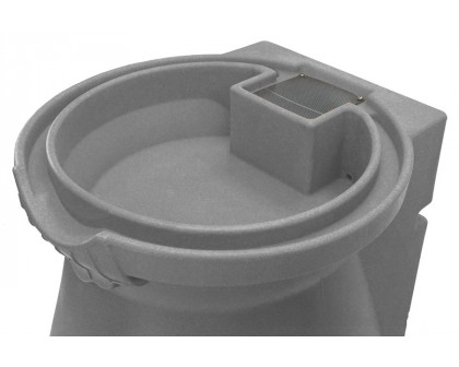 FaFurn 65 Gallon Plastic Urn Rain Barrel with Planter Top - Gray