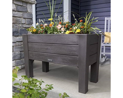 FaFurn Garden Bed Planter Box - Dark Gray, Plastic