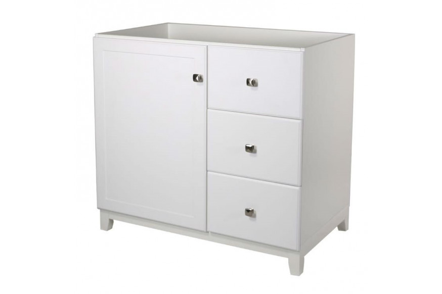 FaFurn™ Vanity Cabinet with Nickel Hardware - White