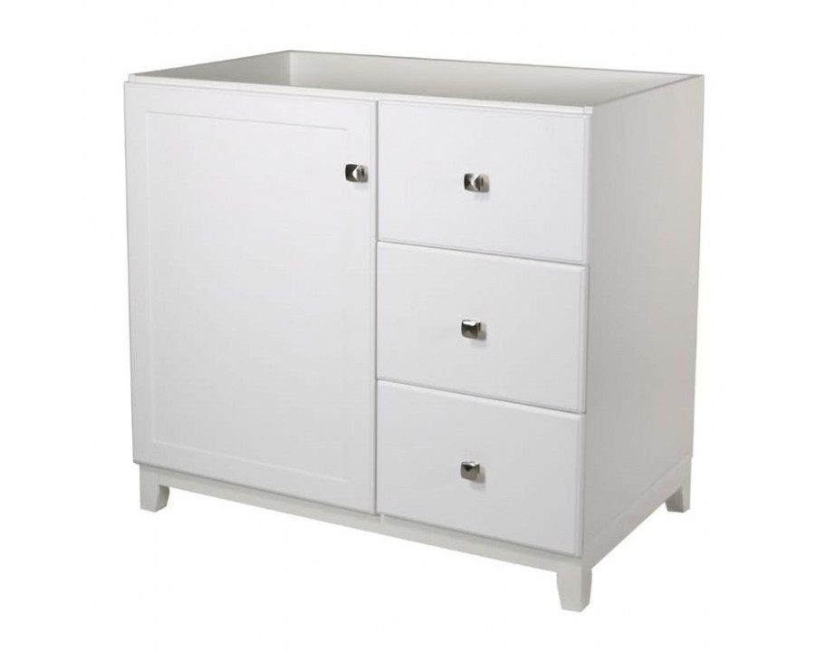 FaFurn - Vanity Cabinet with Nickel Hardware in White