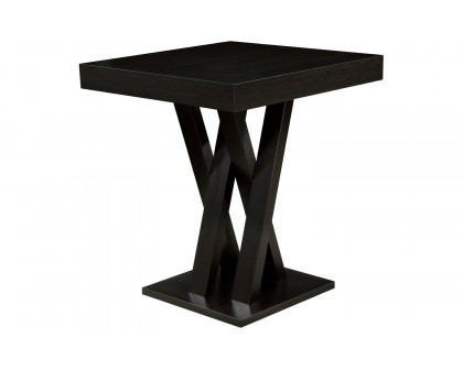 FaFurn - Modern 40-Inch High Square Dining Table in Dark Cappuccino Finish