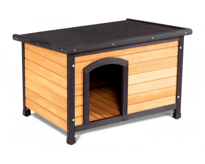 FaFurn Wood Log Cabin Style Outdoor Dog House - Large