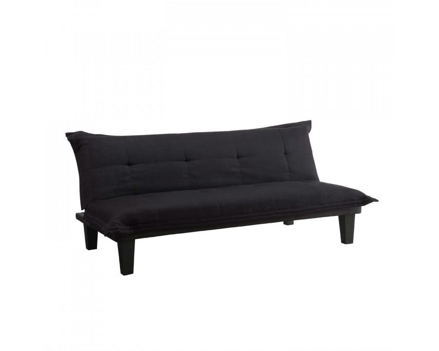 FaFurn Click-Clack Sofa-Bed - Black, Microfiber