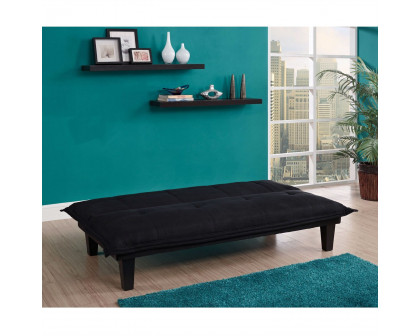 FaFurn™ Click-Clack Sofa-Bed - Black, Microfiber