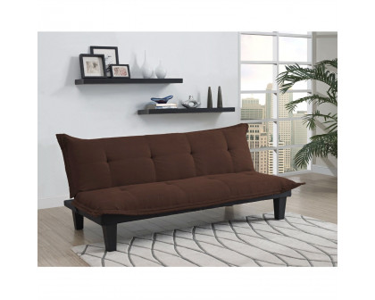 FaFurn™ Click-Clack Sofa-Bed - Brown, Microfiber