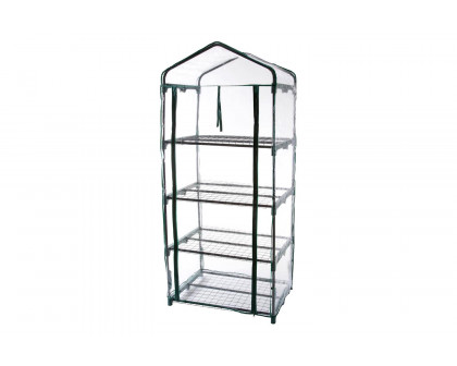 FaFurn Durable 4-Tier Plant Stand Greenhouse with Zippered Pvc Cover