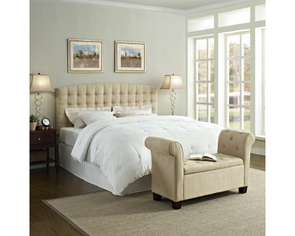 FaFurn - King Size Headboard in Beige