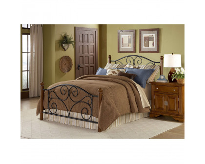 FaFurn - King Size Bed Frame with Headboard and Footboard in Metal