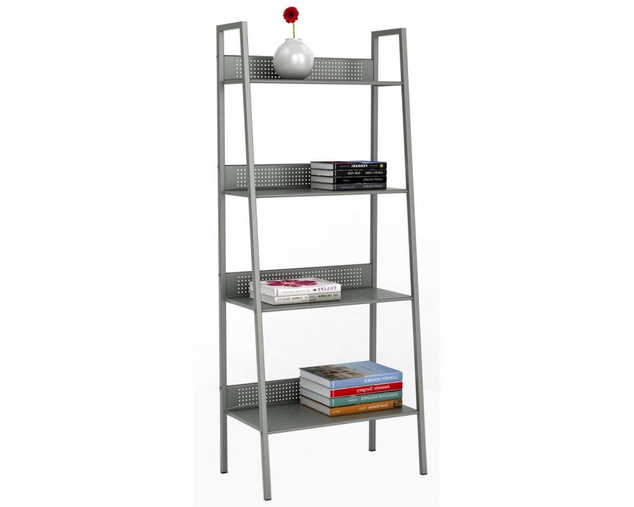 FaFurn - Modern 4-Shelf Bookcase in Metal