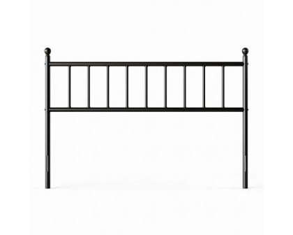 FaFurn - Traditional Queen Size Headboard in Matte Black, Metal