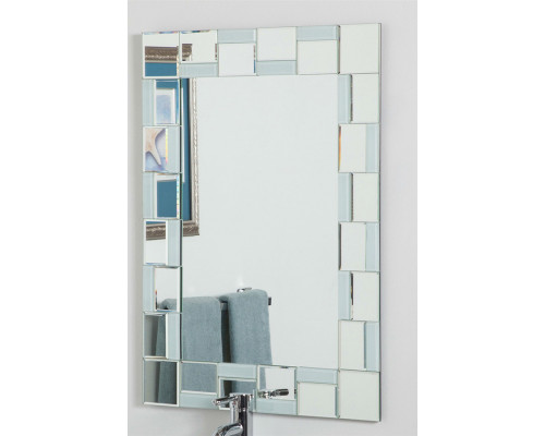 FaFurn - Modern 31.5 X 23.6 Inch Rectangle Bathroom Mirror with Unique Border