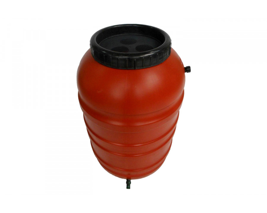 FaFurn - Terra Cotta Red Hdpe Plastic 55-Gallon Rain Barrel with Spigot