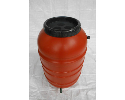 FaFurn - Terra Cotta Red Hdpe Plastic 55-Gallon Rain Barrel with Spigot