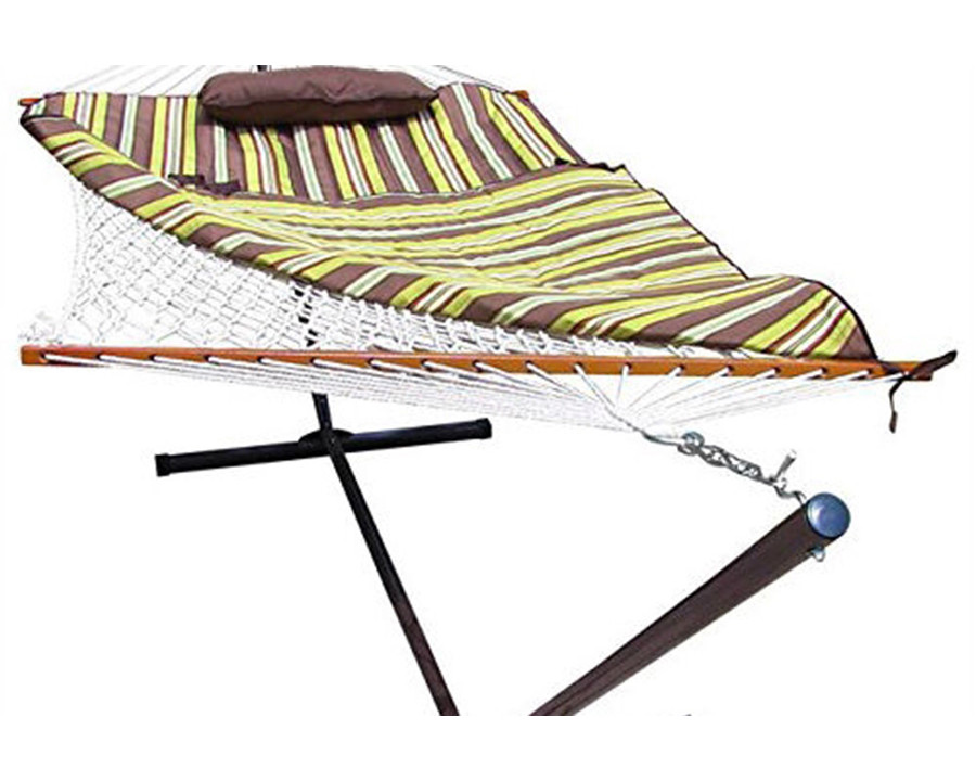 FaFurn - Rope Hammock Set with Stand Pad and Pillow 55 X 144-Inch