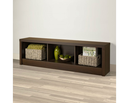 FaFurn - Footboard Bench with Storage in Espresso, Wood