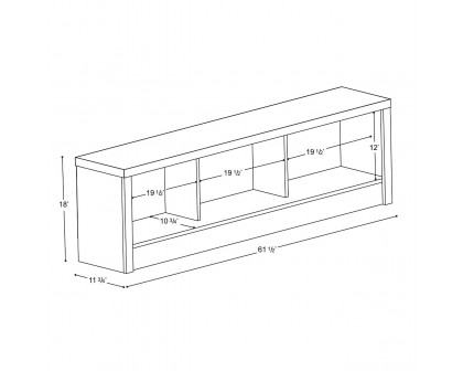 FaFurn - Footboard Bench with Storage in Espresso, Wood