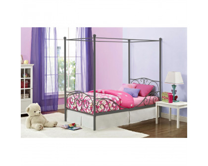 FaFurn Twin Size Canopy Bed Frame - Metal, Metal