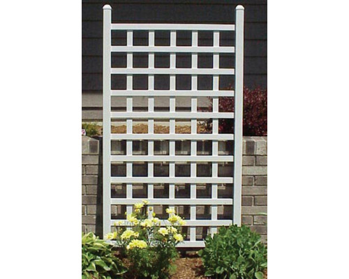 FaFurn - 5 Ft White Vinyl Garden Trellis with Classic Lattice Design