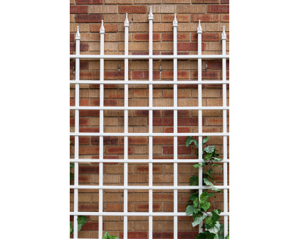 FaFurn - 8 Ft Wall Mounted Trellis in White Vinyl