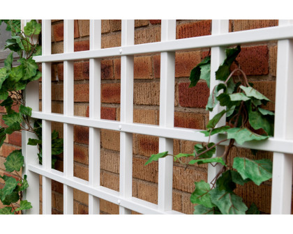 FaFurn - 8 Ft Wall Mounted Trellis in White Vinyl