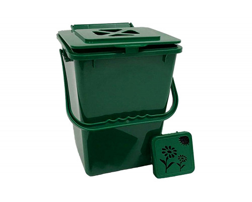 FaFurn - 2.4 Gallon Kitchen Composter Compost Waste Collector Bin in Green