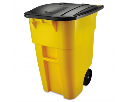 FaFurn - 50 Gallon Trash Can with Black Lid