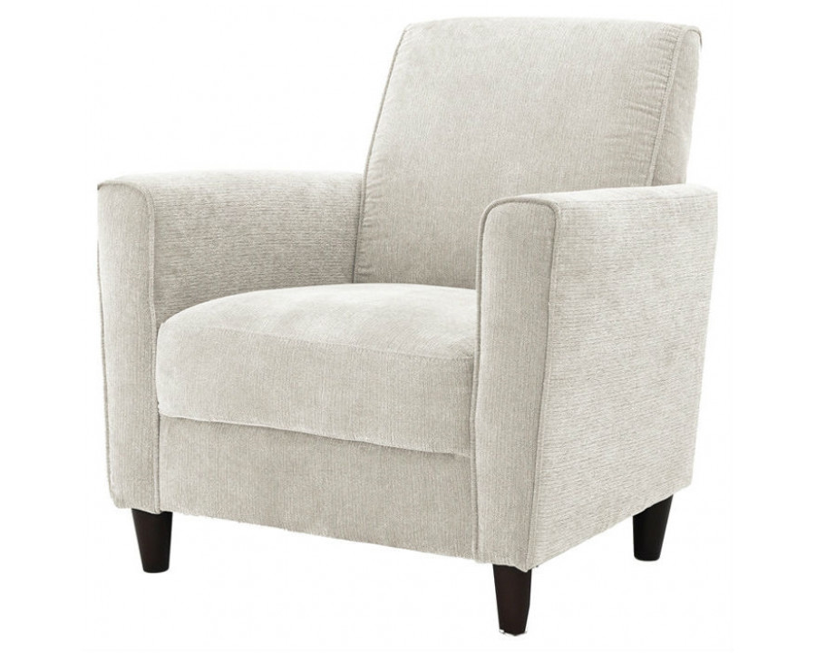 FaFurn Modern Armchair with Espresso Wood Legs - Ivory