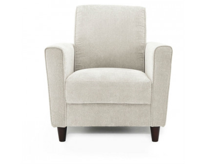 FaFurn Modern Armchair with Espresso Wood Legs - Ivory