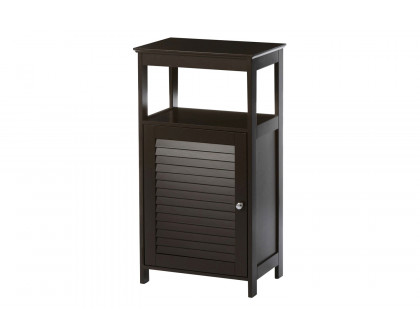 FaFurn Modern Bathroom Floor Cabinet Free Standing Storage Unit in Espresso Wood Finish