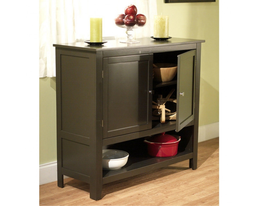 FaFurn - Sideboard Buffet with Bottom Storage Shelf in Espresso