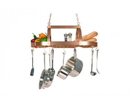 FaFurn - Rustic 2 Light 10 Hook Ceiling Mounted Hanging Pot Rack