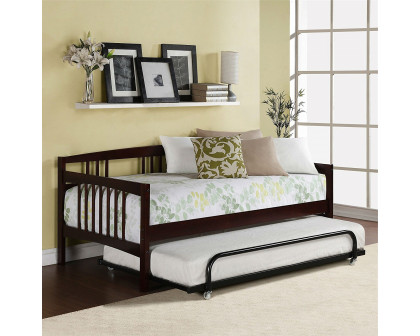 FaFurn - Twin Size Daybed Frame in Espresso, Wood