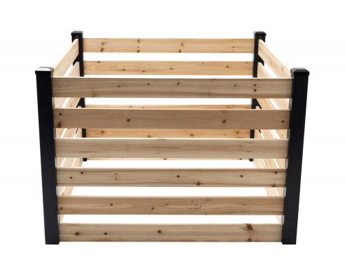 FaFurn Outdoor Cedar Wooden Compost Bin - 244 Gallon