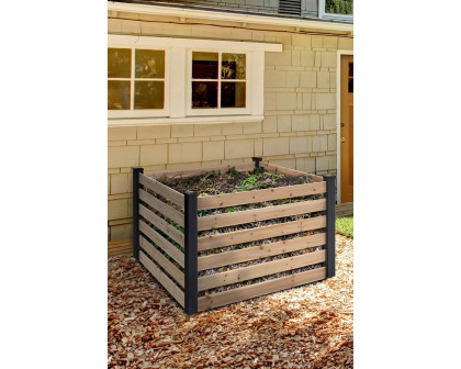 FaFurn Outdoor Cedar Wooden Compost Bin - 244 Gallon